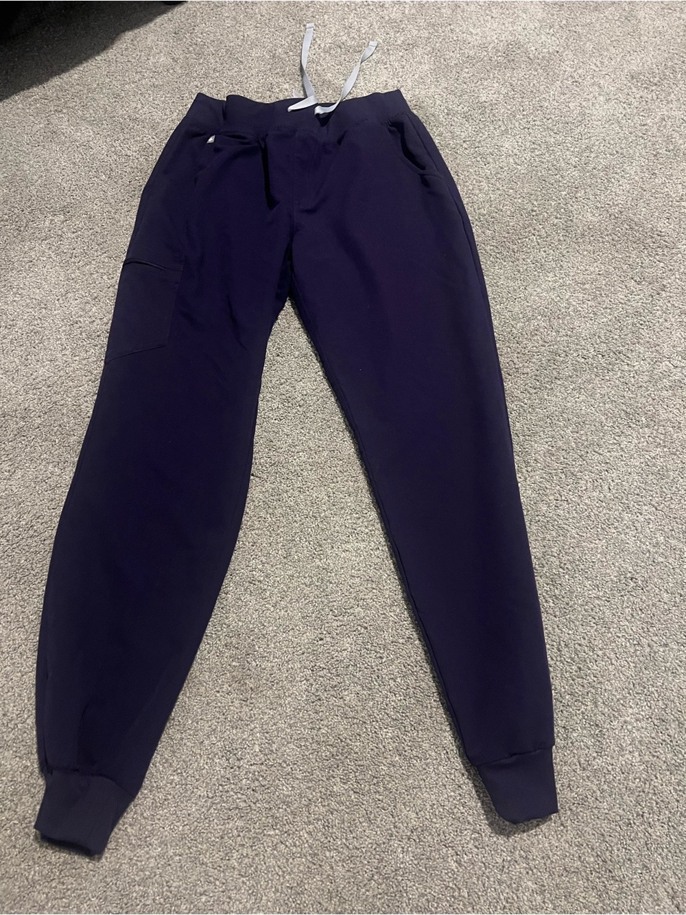 Figs Purple Drawstring Cargo Jogger Pants